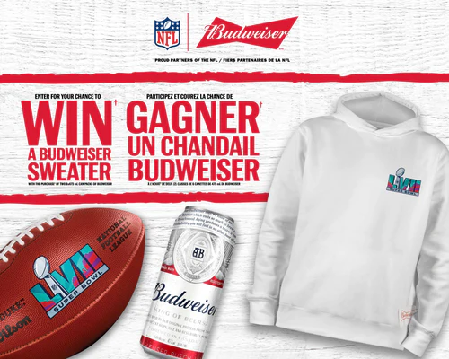 Win a FREE Budweiser Sweater