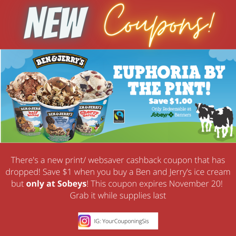 SAVE 1 Coupon On Ben And Jerrys Ice Cream! Save With Sis