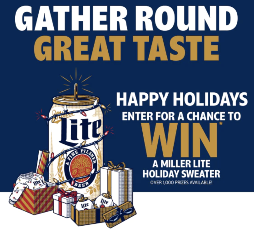 Miller Lite Holiday Contest Save With Sis