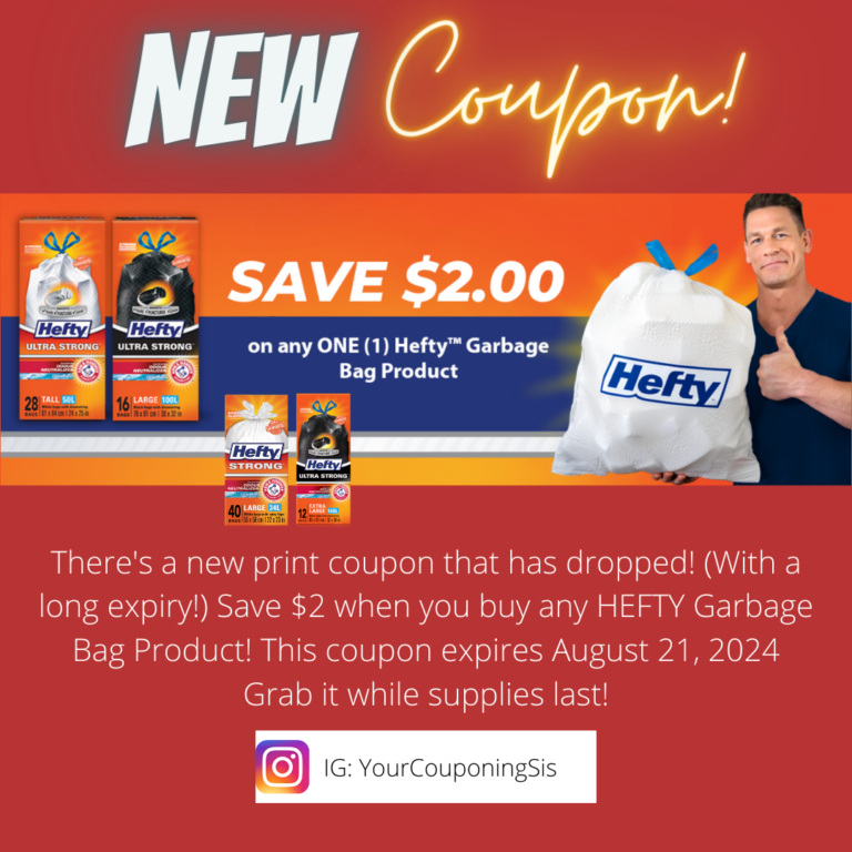 SAVE $2 ON HEFTY GARBAGE BAGS | Save With Sis